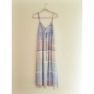 watercolor maxi dress